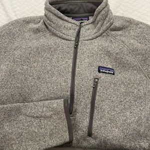 men’s patagonia heathered gray half zip